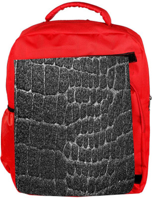 Snoogg Eco Friendly Canvas Black Stones Designer Backpack Rucksack School Travel Unisex Casual Canvas Bag Bookbag Satchel 5 L Backpack(Red)