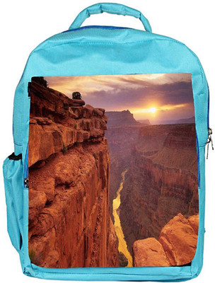 

Snoogg Eco Friendly Canvas Lake View Mountain Designer Backpack Rucksack School Travel Unisex Casual Canvas Bag Bookbag Satchel 5 L Backpack(Blue)