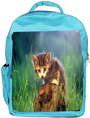 

Snoogg Eco Friendly Canvas Kitty Designer Backpack Rucksack School Travel Unisex Casual Canvas Bag Bookbag Satchel 5 L Backpack(Blue)