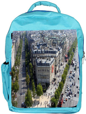 

Snoogg Eco Friendly Canvas Traffic City Designer Backpack Rucksack School Travel Unisex Casual Canvas Bag Bookbag Satchel 5 L Backpack(Blue)