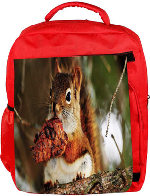 

Snoogg Eco Friendly Canvas Squaril Eating Designer Backpack Rucksack School Travel Unisex Casual Canvas Bag Bookbag Satchel 5 L Backpack(Red)