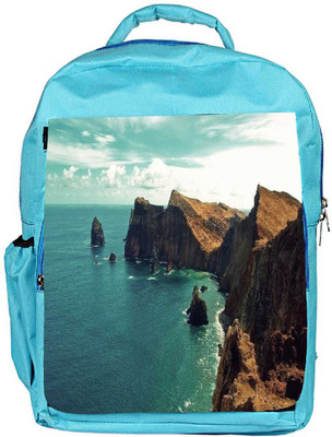 

Snoogg Eco Friendly Canvas Green Water Near Mountain Designer Backpack Rucksack School Travel Unisex Casual Canvas Bag Bookbag Satchel 5 L Backpack(Blue)