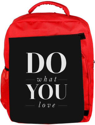 

Snoogg Eco Friendly Canvas Do What You Love Backpack Rucksack School Travel Unisex Casual Canvas Bag Bookbag Satchel 5 L Backpack(Red)