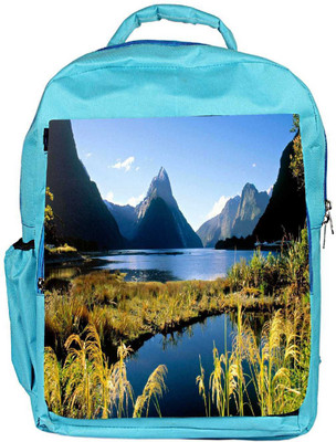 

Snoogg Eco Friendly Canvas Abstract Water And Mountain Designer Backpack Rucksack School Travel Unisex Casual Canvas Bag Bookbag Satchel 5 L Backpack(Blue)