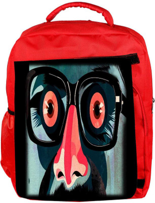 

Snoogg Eco Friendly Canvas Staring 2536 Backpack Rucksack School Travel Unisex Casual Canvas Bag Bookbag Satchel 5 L Backpack(Red)