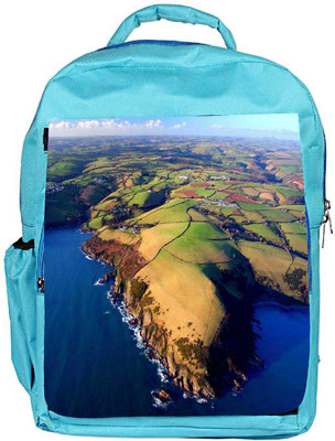 

Snoogg Eco Friendly Canvas Island Around The Ocean Designer Backpack Rucksack School Travel Unisex Casual Canvas Bag Bookbag Satchel 5 L Backpack(Blue)