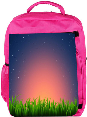 

Snoogg Eco Friendly Canvas Night At Garden Designer Backpack Rucksack School Travel Unisex Casual Canvas Bag Bookbag Satchel 5 L Backpack(Pink)