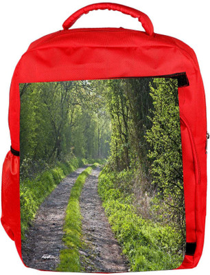 

Snoogg Eco Friendly Canvas Abstract Pathway Designer Backpack Rucksack School Travel Unisex Casual Canvas Bag Bookbag Satchel 5 L Backpack(Red)
