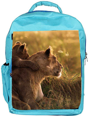

Snoogg Eco Friendly Canvas Cubs And Lions Backpack Rucksack School Travel Unisex Casual Canvas Bag Bookbag Satchel 5 L Backpack(Blue)