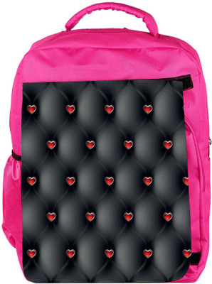 

Snoogg Eco Friendly Canvas Red Small Hearts Designer Backpack Rucksack School Travel Unisex Casual Canvas Bag Bookbag Satchel 5 L Backpack(Pink)