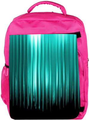 

Snoogg Eco Friendly Canvas Cyan Rays Designer Backpack Rucksack School Travel Unisex Casual Canvas Bag Bookbag Satchel 5 L Backpack(Pink)