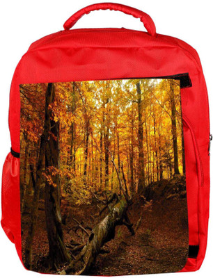 

Snoogg Eco Friendly Canvas Broken Tree Designer Backpack Rucksack School Travel Unisex Casual Canvas Bag Bookbag Satchel 5 L Backpack(Red)