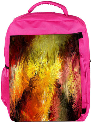 

Snoogg Eco Friendly Canvas Abstract Colorful Design Designer Backpack Rucksack School Travel Unisex Casual Canvas Bag Bookbag Satchel 5 L Backpack(Pink)