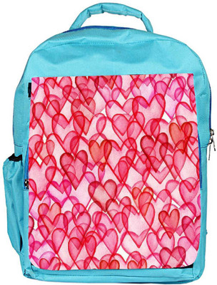 

Snoogg Eco Friendly Canvas Red Hearts Designer Backpack Rucksack School Travel Unisex Casual Canvas Bag Bookbag Satchel 5 L Backpack(Blue)