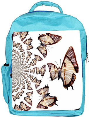 

Snoogg Eco Friendly Canvas Kaleidoscopic Butterflies Backpack Rucksack School Travel Unisex Casual Canvas Bag Bookbag Satchel 5 L Backpack(Blue)