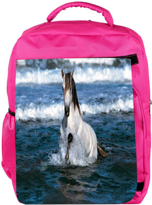 

Snoogg Eco Friendly Canvas White Horse In River Designer Backpack Rucksack School Travel Unisex Casual Canvas Bag Bookbag Satchel 5 L Backpack(Pink)