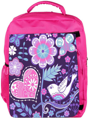 

Snoogg Eco Friendly Canvas Seamless Texture With Flowers Backpack Rucksack School Travel Unisex Casual Canvas Bag Bookbag Satchel 5 L Backpack(Pink)