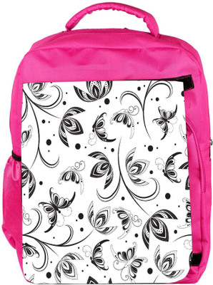 

Snoogg Eco Friendly Canvas Colorful Petals Designer Backpack Rucksack School Travel Unisex Casual Canvas Bag Bookbag Satchel 5 L Backpack(Pink)