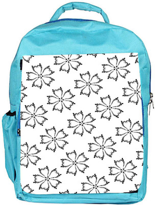

Snoogg Eco Friendly Canvas Grey Floral White Designer Backpack Rucksack School Travel Unisex Casual Canvas Bag Bookbag Satchel 5 L Backpack(Blue)