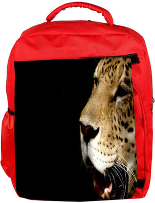 

Snoogg Eco Friendly Canvas Leopard Crying Designer Backpack Rucksack School Travel Unisex Casual Canvas Bag Bookbag Satchel 5 L Backpack(Red)