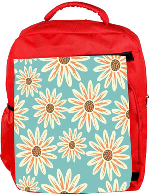 

Snoogg Eco Friendly Canvas Seamless Floral Pattern Flowers Texture Daisy Backpack Rucksack School Travel Unisex Casual Canvas Bag Bookbag Satchel 5 L Backpack(Red)