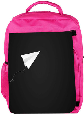 

Snoogg Eco Friendly Canvas Paper Plane Designer Backpack Rucksack School Travel Unisex Casual Canvas Bag Bookbag Satchel 5 L Backpack(Pink)
