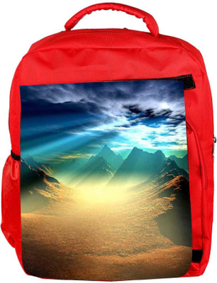 

Snoogg Eco Friendly Canvas New World Sunshine Backpack Rucksack School Travel Unisex Casual Canvas Bag Bookbag Satchel 5 L Backpack(Red)