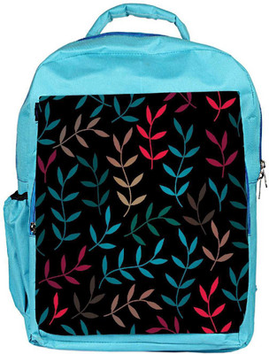

Snoogg Eco Friendly Canvas Colorful Leaves Branches Designer Backpack Rucksack School Travel Unisex Casual Canvas Bag Bookbag Satchel 5 L Backpack(Blue)
