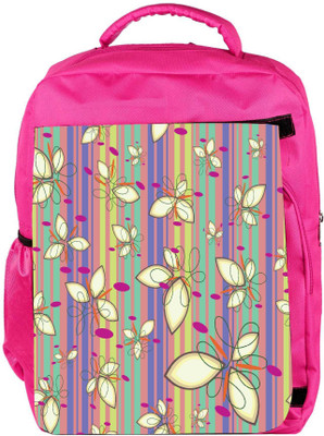 

Snoogg Eco Friendly Canvas Cream Floral Pattern Designer Backpack Rucksack School Travel Unisex Casual Canvas Bag Bookbag Satchel 5 L Backpack(Pink)