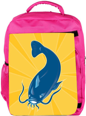 

Snoogg Eco Friendly Canvas Angry Catfish Swimming Down Backpack Rucksack School Travel Unisex Casual Canvas Bag Bookbag Satchel 5 L Backpack(Pink)