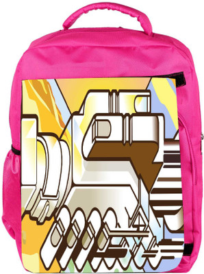 

Snoogg Eco Friendly Canvas Mechanism Of Hand Shake Designer Backpack Rucksack School Travel Unisex Casual Canvas Bag Bookbag Satchel 5 L Backpack(Pink)