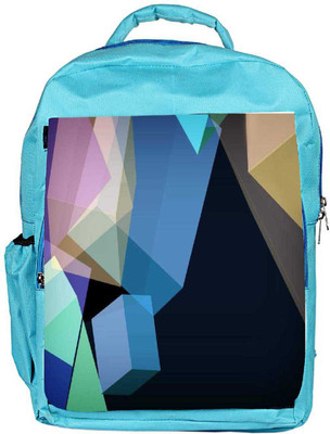 

Snoogg Eco Friendly Canvas Polygon Abstract 2543 Backpack Rucksack School Travel Unisex Casual Canvas Bag Bookbag Satchel 5 L Backpack(Blue)