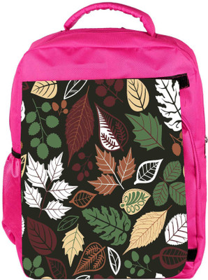 

Snoogg Eco Friendly Canvas Seamless Pattern With Leaf Copy That Square To The Side And Youll Get Seaml Backpack Rucksack School Travel Unisex Casual Canvas Bag Bookbag Satchel 5 L Backpack(Pink)