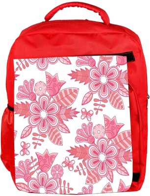 

Snoogg Eco Friendly Canvas Abstract Floral Background Backpack Rucksack School Travel Unisex Casual Canvas Bag Bookbag Satchel 5 L Backpack(Red)