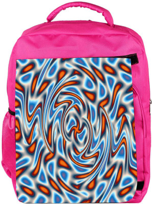 

Snoogg Eco Friendly Canvas Abstract Patterned Design Designer Backpack Rucksack School Travel Unisex Casual Canvas Bag Bookbag Satchel 5 L Backpack(Pink)