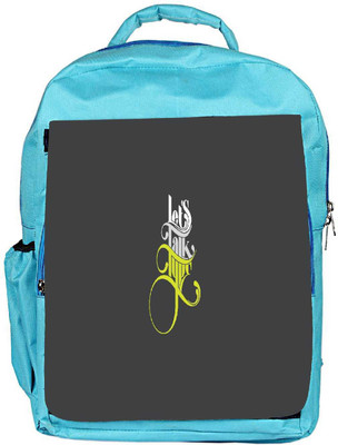 

Snoogg Eco Friendly Canvas Lets Talk Type Designer Backpack Rucksack School Travel Unisex Casual Canvas Bag Bookbag Satchel 5 L Backpack(Blue)