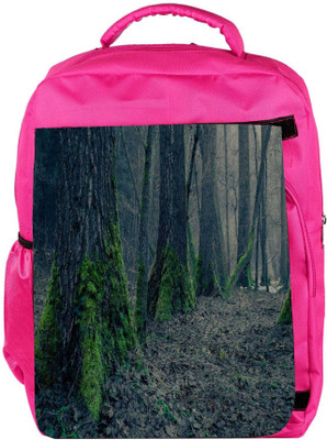 

Snoogg Eco Friendly Canvas Dried Green Tree Designer Backpack Rucksack School Travel Unisex Casual Canvas Bag Bookbag Satchel 5 L Backpack(Pink)