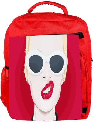 

Snoogg Eco Friendly Canvas Frowning Punk 2778 Backpack Rucksack School Travel Unisex Casual Canvas Bag Bookbag Satchel 5 L Backpack(Red)