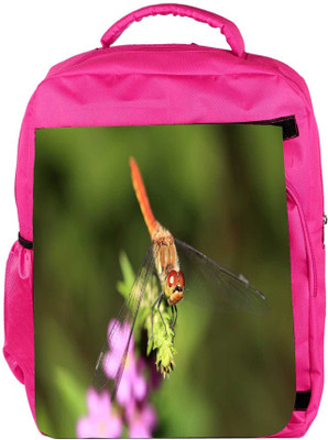 

Snoogg Eco Friendly Canvas Dragonfly On A Branch Designer Backpack Rucksack School Travel Unisex Casual Canvas Bag Bookbag Satchel 5 L Backpack(Pink)