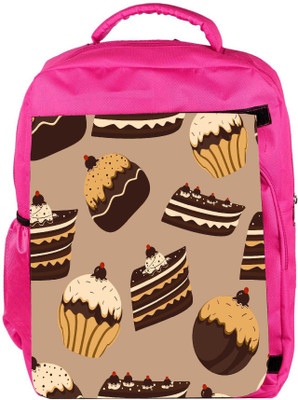 

Snoogg Eco Friendly Canvas Abstract Cakes Pattern Designer Backpack Rucksack School Travel Unisex Casual Canvas Bag Bookbag Satchel 5 L Backpack(Pink)