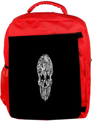 

Snoogg Eco Friendly Canvas Written Skull Designer Backpack Rucksack School Travel Unisex Casual Canvas Bag Bookbag Satchel 5 L Backpack(Red)