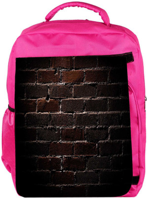 

Snoogg Eco Friendly Canvas Bricks Wall Designer Backpack Rucksack School Travel Unisex Casual Canvas Bag Bookbag Satchel 5 L Backpack(Pink)