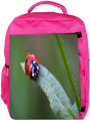 

Snoogg Eco Friendly Canvas Small Beatel Designer Backpack Rucksack School Travel Unisex Casual Canvas Bag Bookbag Satchel 5 L Backpack(Pink)
