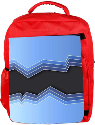 

Snoogg Eco Friendly Canvas Mirrow Waves 2469 Backpack Rucksack School Travel Unisex Casual Canvas Bag Bookbag Satchel 5 L Backpack(Red)