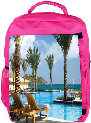 

Snoogg Eco Friendly Canvas Tree In The Pool Designer Backpack Rucksack School Travel Unisex Casual Canvas Bag Bookbag Satchel 5 L Backpack(Pink)