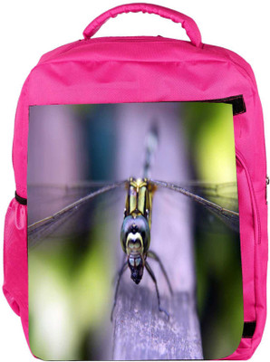 

Snoogg Eco Friendly Canvas Dark Dragonfly Designer Backpack Rucksack School Travel Unisex Casual Canvas Bag Bookbag Satchel 5 L Backpack(Pink)