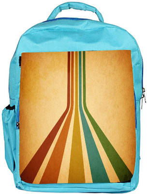 

Snoogg Eco Friendly Canvas Retro Stripes Designer Backpack Rucksack School Travel Unisex Casual Canvas Bag Bookbag Satchel 5 L Backpack(Blue)