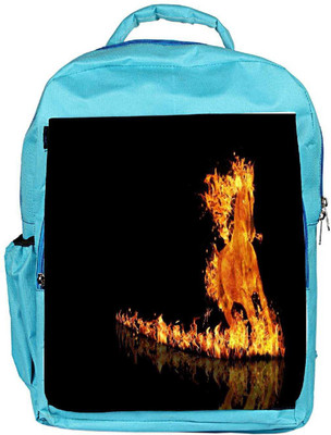 

Snoogg Eco Friendly Canvas Fire Horse Designer Backpack Rucksack School Travel Unisex Casual Canvas Bag Bookbag Satchel 5 L Backpack(Blue)