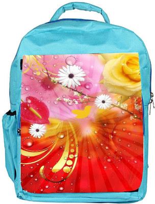 

Snoogg Eco Friendly Canvas Fantasy Flowers Background Backpack Rucksack School Travel Unisex Casual Canvas Bag Bookbag Satchel 5 L Backpack(Blue)