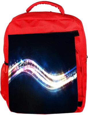 

Snoogg Eco Friendly Canvas Sparkling Waves Designer Backpack Rucksack School Travel Unisex Casual Canvas Bag Bookbag Satchel 5 L Laptop Backpack(Red)